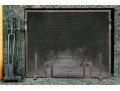 Vintage Iron Fire Place Screen And Tools Set