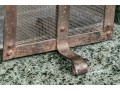 Vintage Iron Fire Place Screen And Tools Set