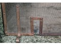 Vintage Iron Fire Place Screen And Tools Set