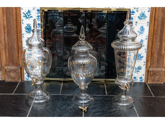 Antique Advertising Whiskey & Brandy Bar Dispensers (Rare)