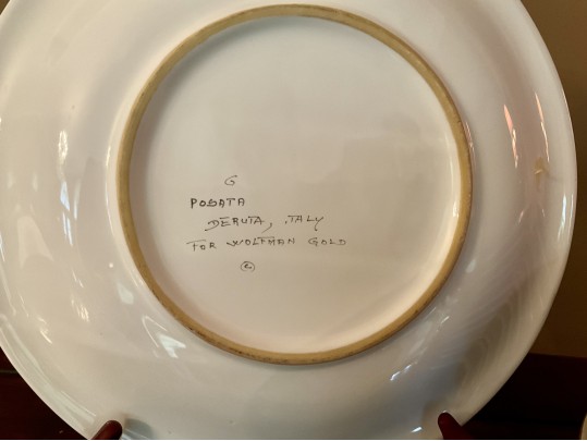 Italian Deruta Ceramic Pasta Set