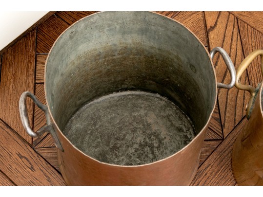 Two Vintage French Copper Pots