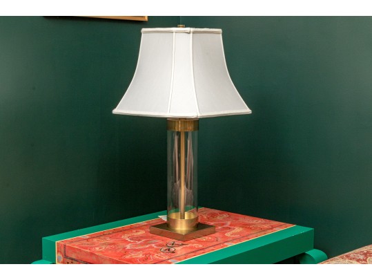 Modern Glass & Brass Lamp
