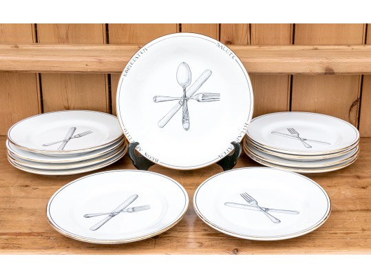 Italian Deruta Ceramic Pasta Set