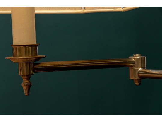 Vintage Brass & Mahogany Standing Lamp