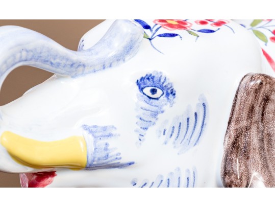 Pair Of Tiffany & Co. Hand-Painted French Porcelain Elephant Vessels