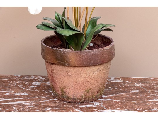 Large Potted Faux Orchid