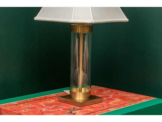 Modern Glass & Brass Lamp
