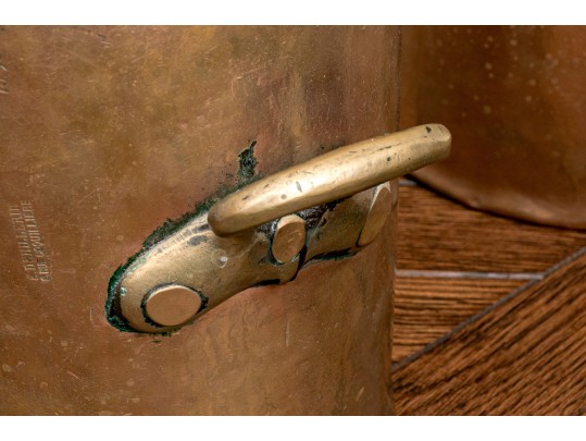 Trio Of Vintage Copper Stock Pots