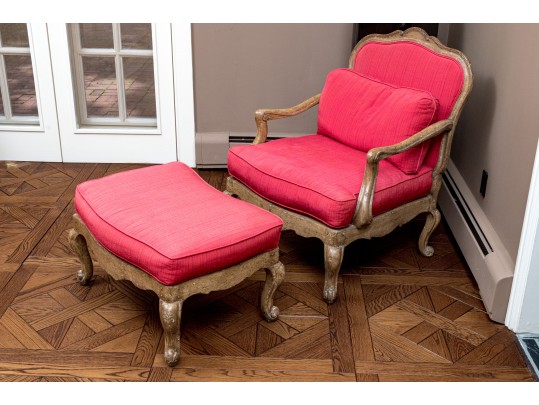 Louis XV Style Chair & Ottoman