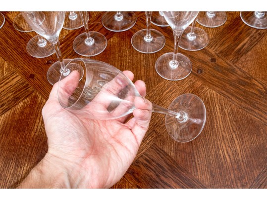 Collection Of 23 Baccarat Wine Glasses & Champagne Flutes 