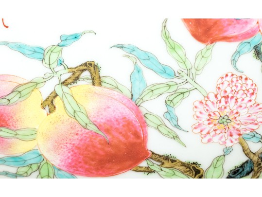 Chinese Famille Rose Porcelain Peach Bowl, 20th C. 