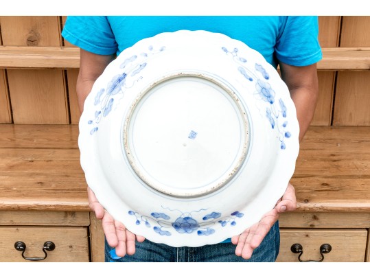 Antique Japanes Blue & White Imari Platter