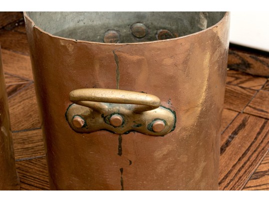 Two Vintage French Copper Pots