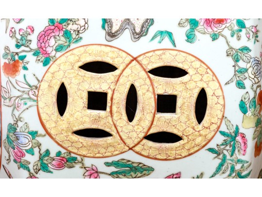 Chinese Famille Rose Porcelain Hexagonal Garden Stool