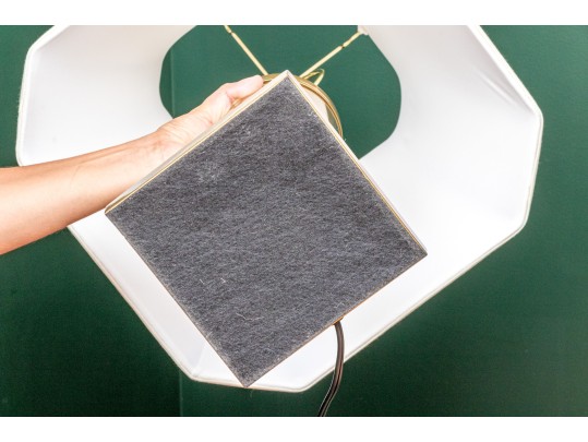 Modern Glass & Brass Lamp