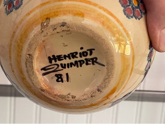 Henriot Quimper Vessels (4pc)