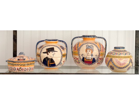 Henriot Quimper Vessels (4pc)
