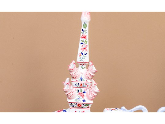 Pair Of Tiffany & Co. Hand-Painted French Porcelain Elephant Vessels