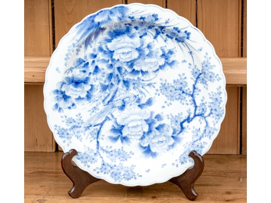 Antique Japanes Blue & White Imari Platter