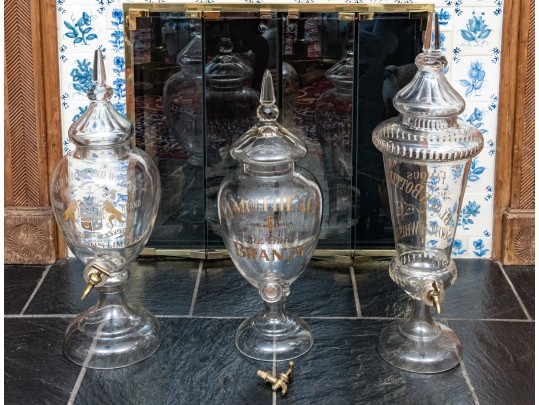 Antique Advertising Whiskey & Brandy Bar Dispensers (Rare)