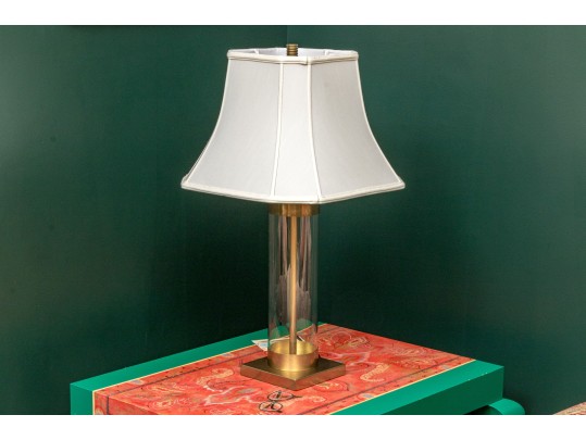 Modern Glass & Brass Lamp