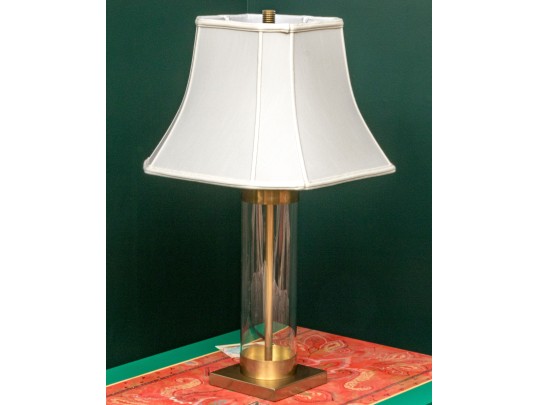 Modern Glass & Brass Lamp