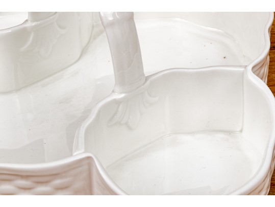 English Coalport Strawberries & Cream Basket