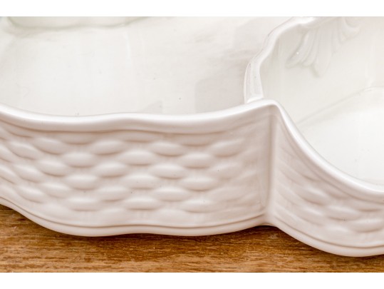 English Coalport Strawberries & Cream Basket