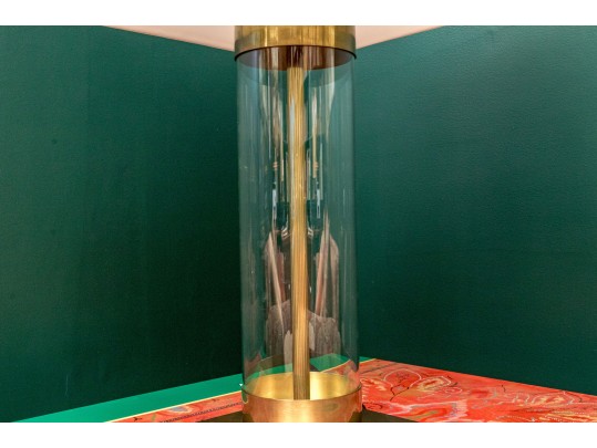 Modern Glass & Brass Lamp