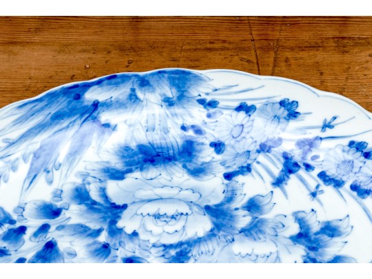 Antique Japanes Blue & White Imari Platter