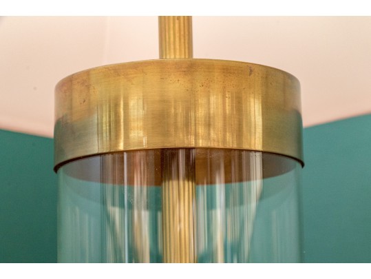 Modern Glass & Brass Lamp