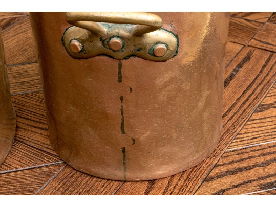 Two Vintage French Copper Pots