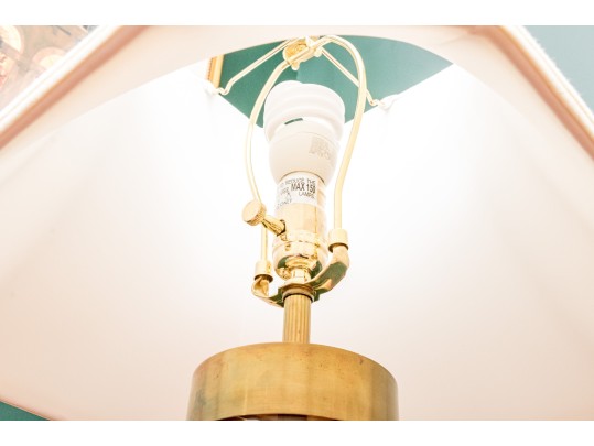 Modern Glass & Brass Lamp