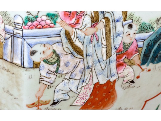 Chinese Famille Rose Porcelain Hexagonal Garden Stool