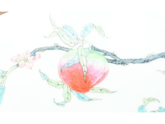 Chinese Famille Rose Porcelain Peach Bowl, 20th C. 