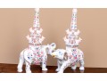 Pair Of Tiffany & Co. Hand-Painted French Porcelain Elephant Vessels