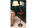 Vintage Brass & Mahogany Standing Lamp