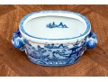 Antique Chinese Blue & White Foot Bath / Jardiniere