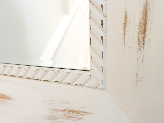 Country Chic Framed And Beveled Mirror