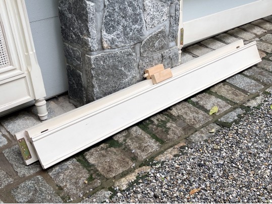 Handsome French Country Caned And Painted King Bedstead