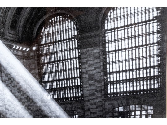 Iconic Photographic Reproduction Print Depicting Sunbeams Through Grand Central Station