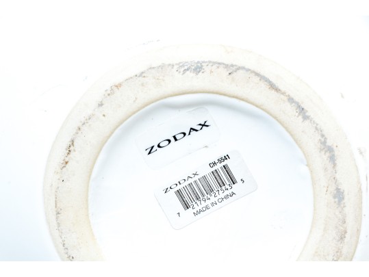 Contemporary Zodax Tasso White Eclipse Vase With Black Rim (Retail $323)