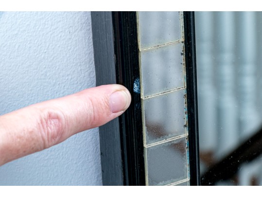 Hall Mirror Within Ebonized And Mirror Mosaic Tiled Frame Sunburst Apliques