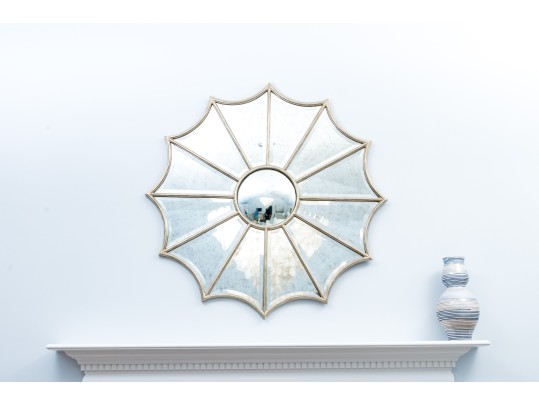 Stylish Oversized Spider Web Form Segmented Mirror