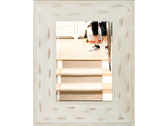 Country Chic Framed And Beveled Mirror