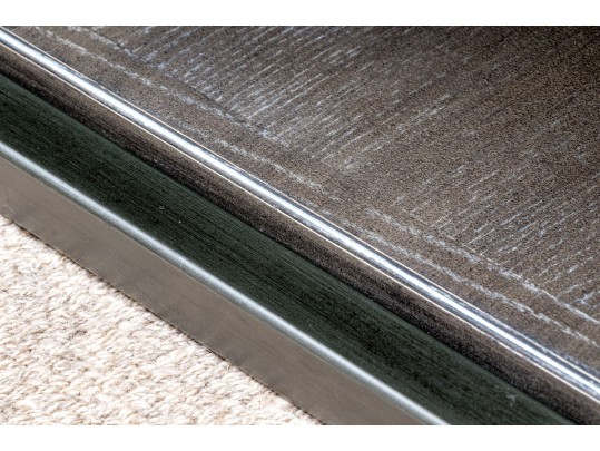 Fantastic Leather Upholstered Oversized Ottoman With A Zodax 