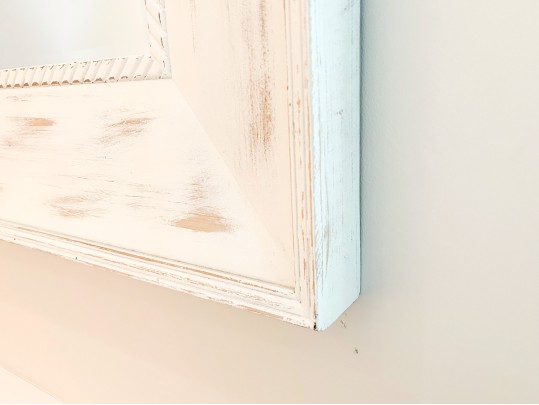 Country Chic Framed And Beveled Mirror