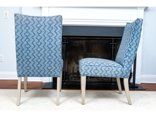 Handsome Pair Of Custom Upholstered Side Chairs