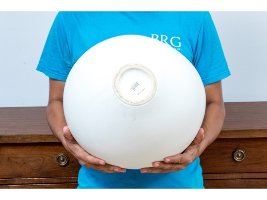 Contemporary Zodax Tasso White Eclipse Vase With Black Rim (Retail $323)